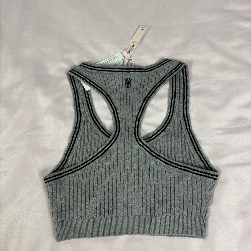 Cove Gray Ribbed Crop Top - Picture 8 of 8